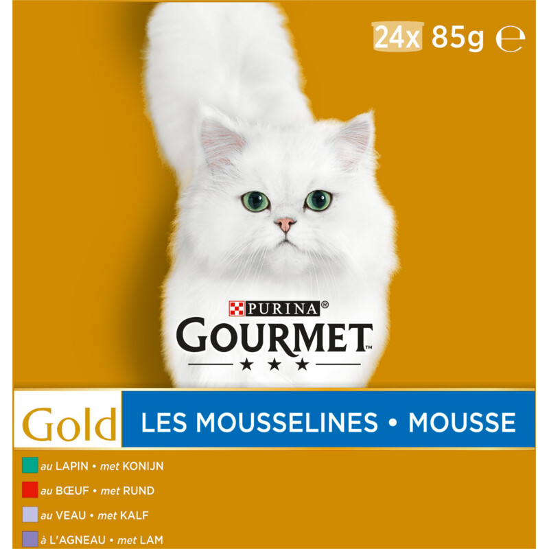 Een afbeelding van Gourmet Gold mousse met konijn rund kalf lam