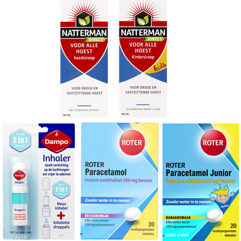 Een afbeelding van Natterman Dampo Roter Hoest Griep pakket