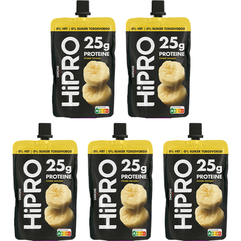 Een afbeelding van HiPRO Protein kwark banaan 5-pakket