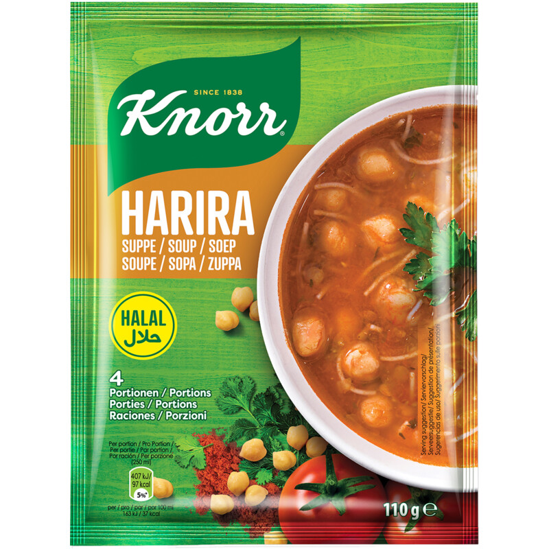 Een afbeelding van Knorr Harira soep halal