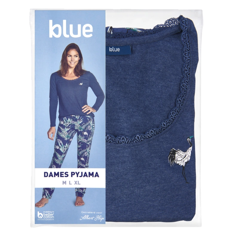 Dames pyjama petrol XL