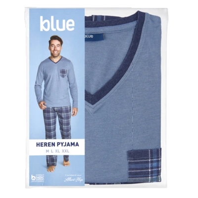 pdp-image-Blue Heren pyjama ruit L