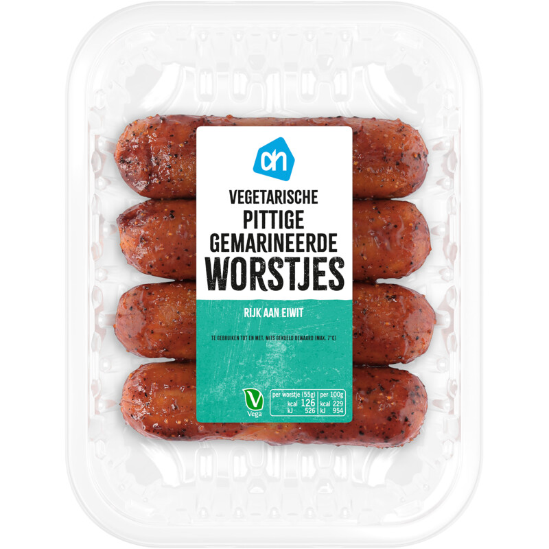Een afbeelding van AH Vegetarische gemarineerde worstjes