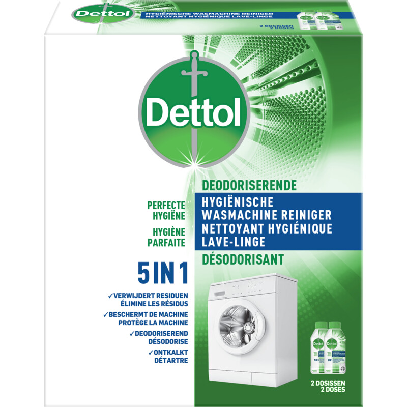 Een afbeelding van Dettol Wasmachine reiniger duo