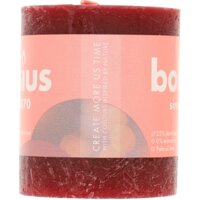 Een afbeelding van Bolsius Rustieke kaars bordeaux 8cm