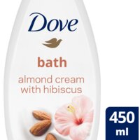 Een afbeelding van Dove Caring bath almond cream hibiscus