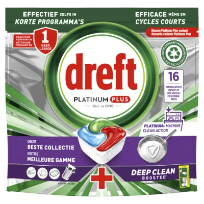pdp-image-Dreft Platinum+ machine clean vaatwastabletten