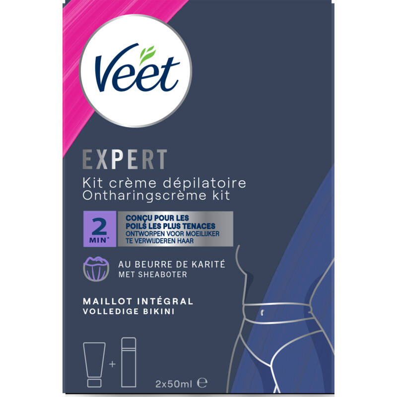Een afbeelding van Veet Expert ontharingscrème bikini kit