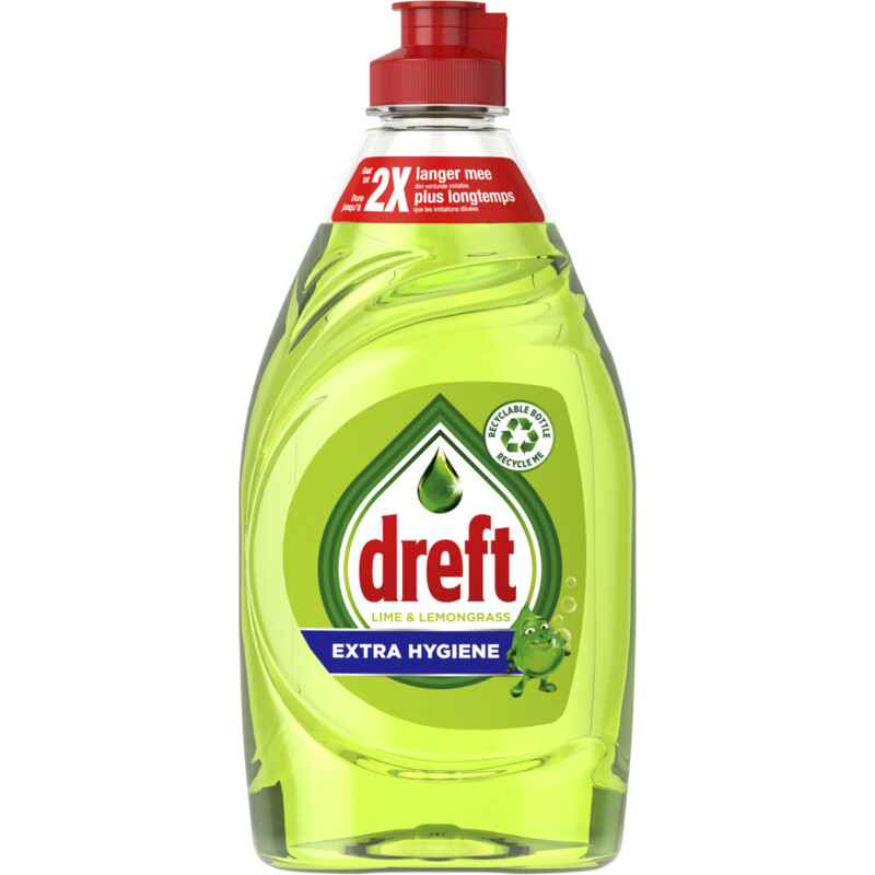 Een afbeelding van Dreft Afwasmiddel extra hygiene lime