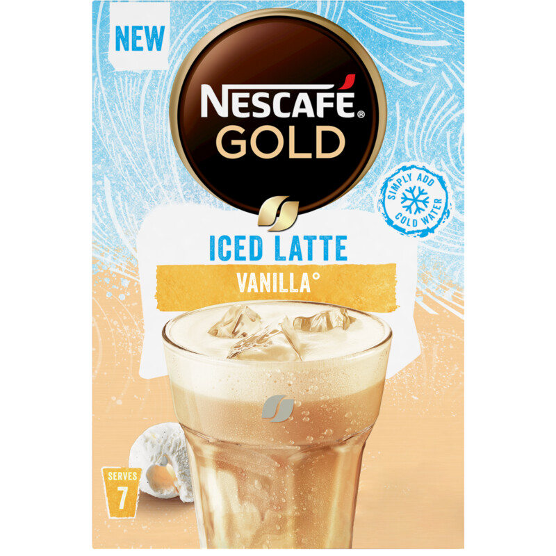 Een afbeelding van Nescafé Gold iced latte vanilla oploskoffie