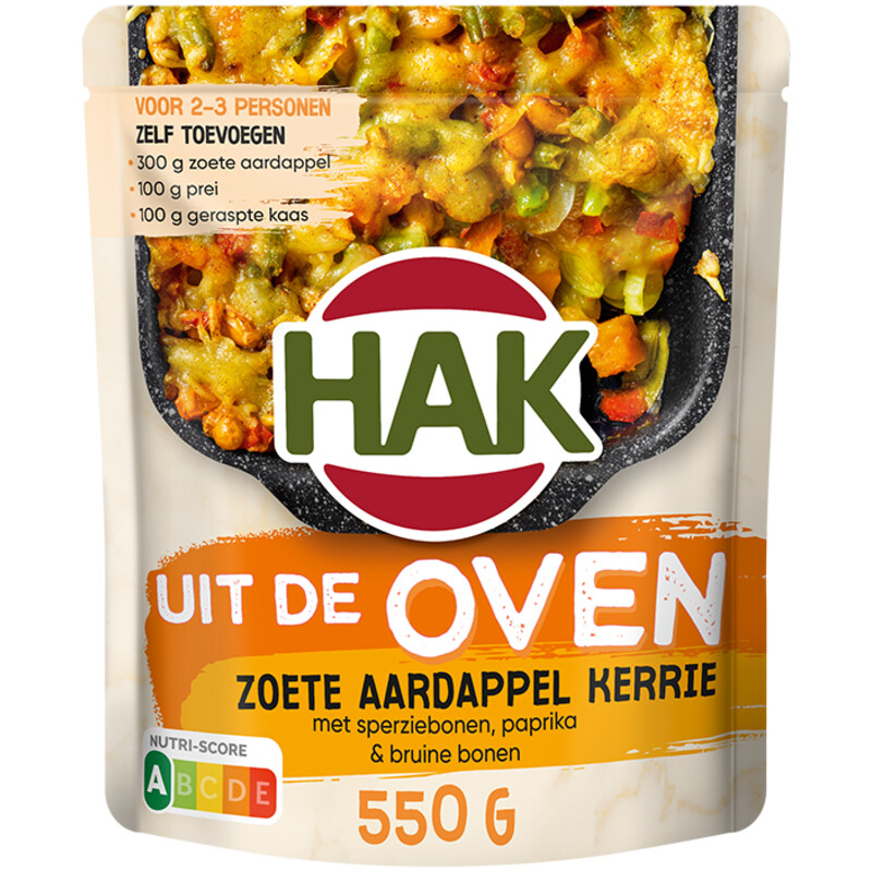 Een afbeelding van Hak Uit de oven zoete aardappel kerrie