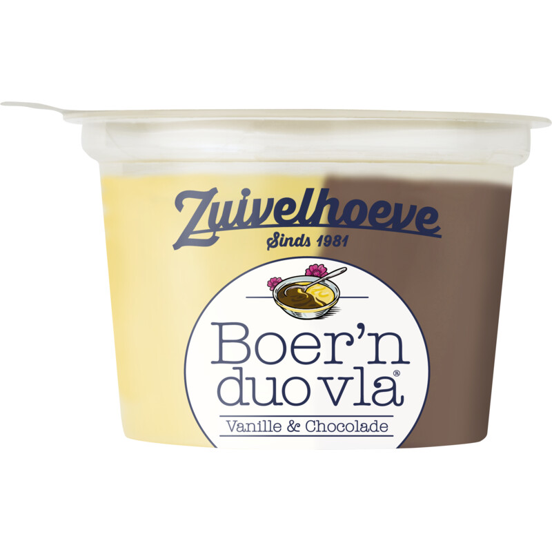 Een afbeelding van Zuivelhoeve Boer'n vla vanille & chocolade