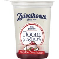 Een afbeelding van Zuivelhoeve Roomyoghurt kwarktaart aardbei