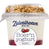 Een afbeelding van Zuivelhoeve Boer'n muesli aardbei