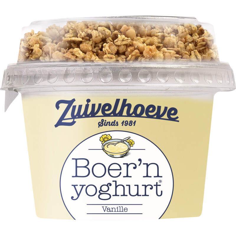 Onbemand vleugel Onrustig Zuivelhoeve Boer'n yoghurt vanille & muesli bestellen | Albert Heijn