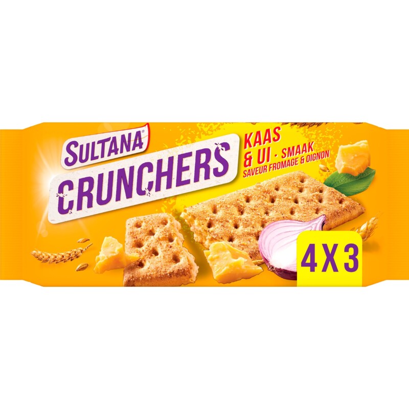 Een afbeelding van Sultana Crunchers kaas & ui smaak