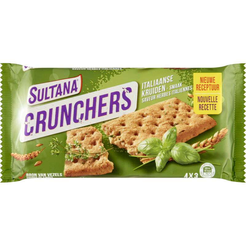 Een afbeelding van Sultana Crunchers Italiaanse kruiden smaak