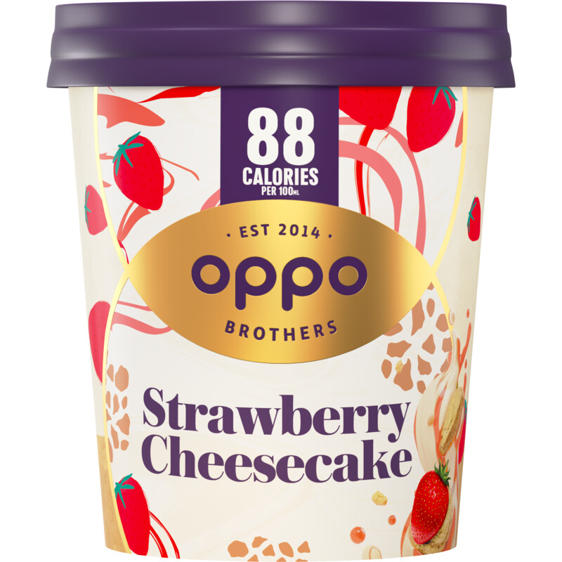 Een afbeelding van Oppo Brothers Strawberry cheesecake