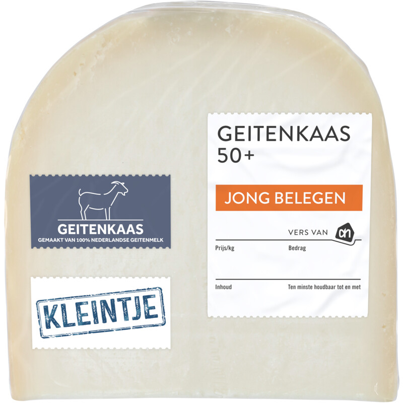 Een afbeelding van AH Geitenkaas jong belegen 50+ stuk klein