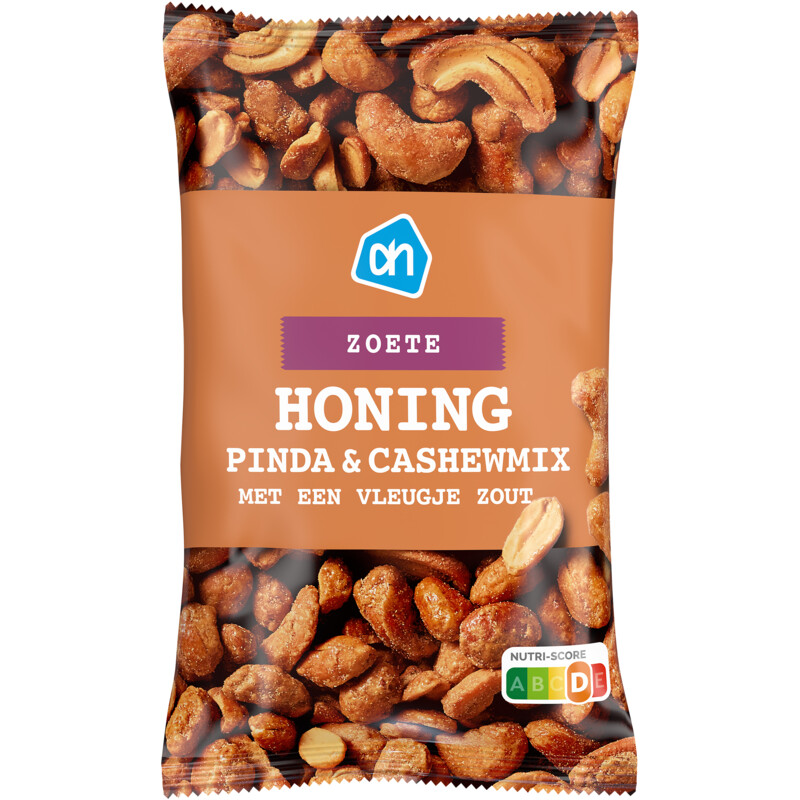 Een afbeelding van AH Honing pinda & cashewnoten