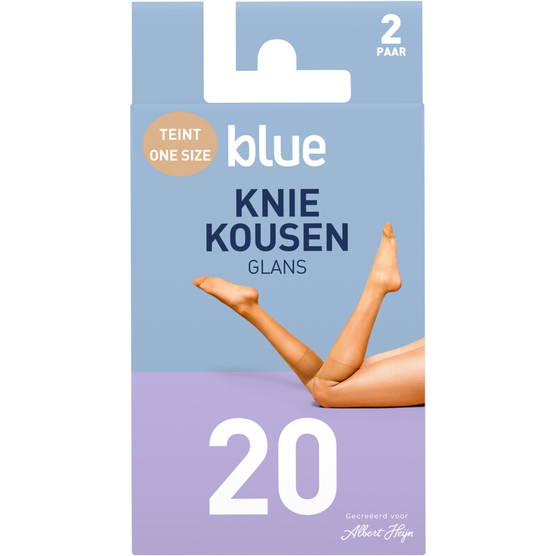 Een afbeelding van Blue Kniekousen glans teint 20 denier
