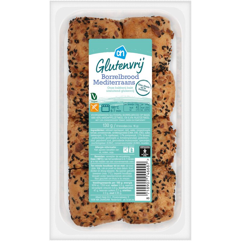 AH Glutenvrij Borrelbrood Mediterraans bestellen Albert Heijn