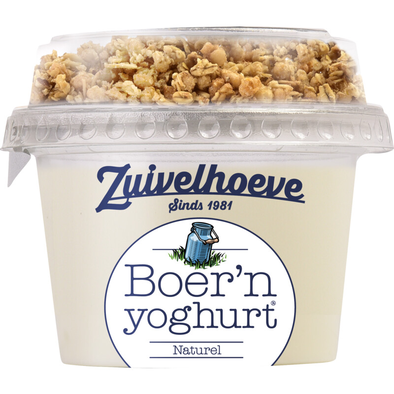 Een afbeelding van Zuivelhoeve Boer'n yoghurt naturel & muesli