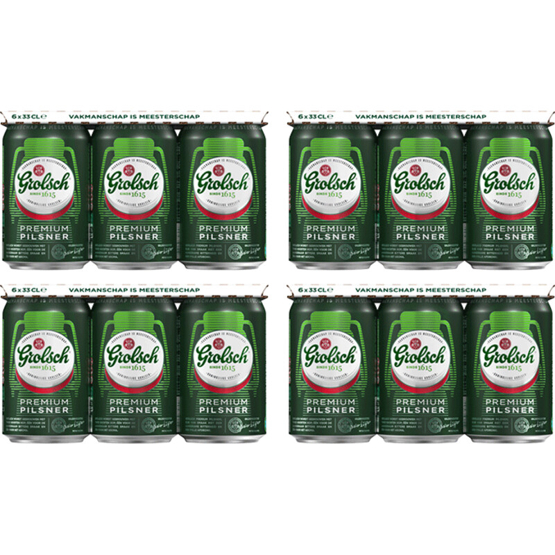 Een afbeelding van Grolsch Premium pils blik voordeelpakket