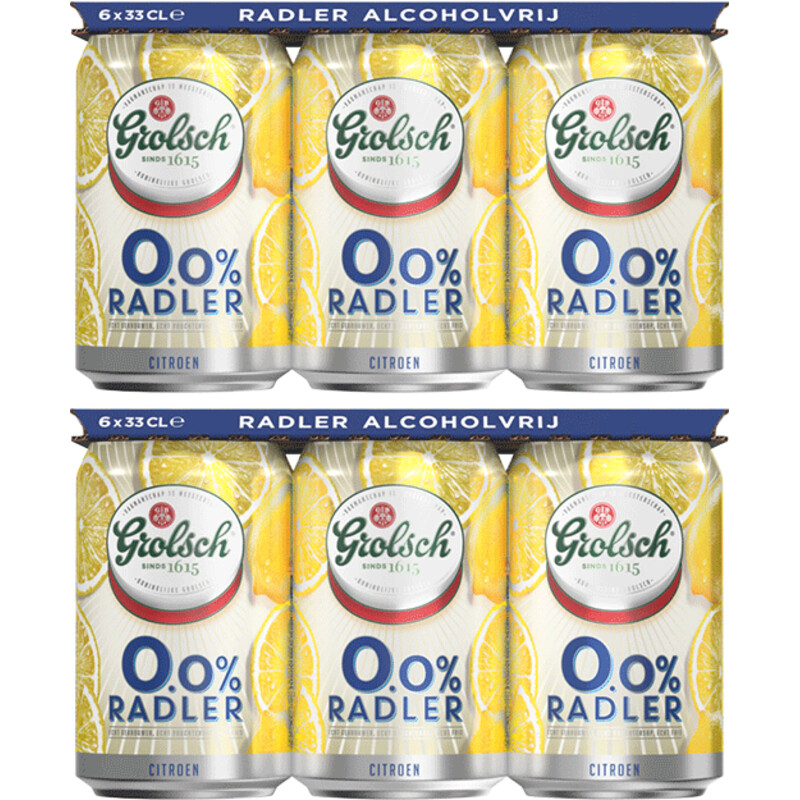 Een afbeelding van Grolsch Radler Citroen 0.0 blik 2-pack