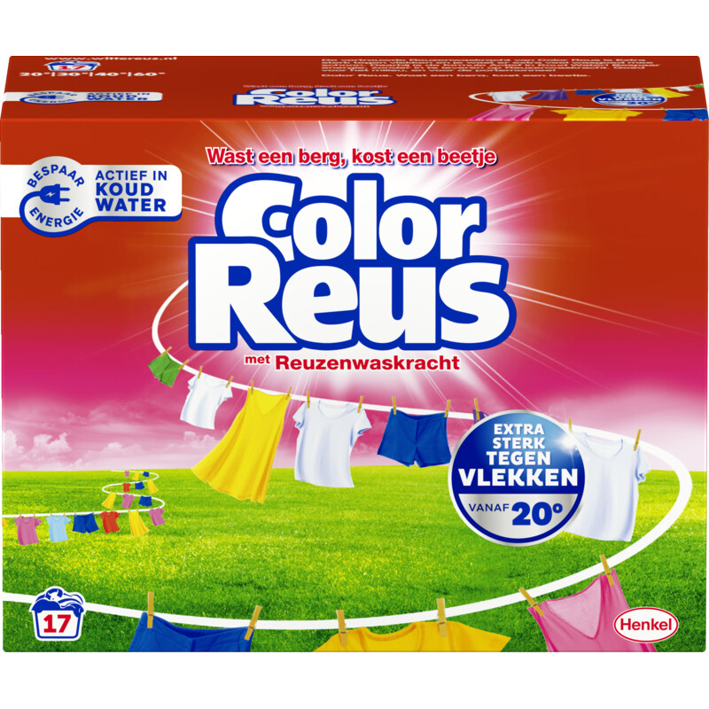 Een afbeelding van Color Reus Waspoeder wasmiddel kleur
