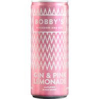 Een afbeelding van Bobby's Gin & pink lemonade