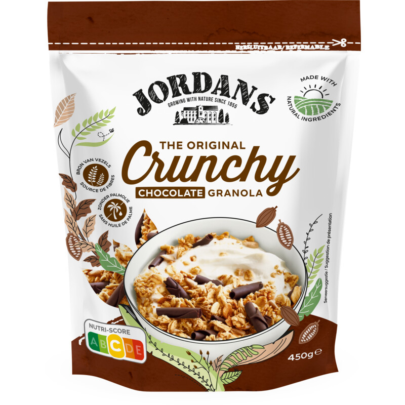 Jordans Crunchy chocolate granola reserveren Albert Heijn