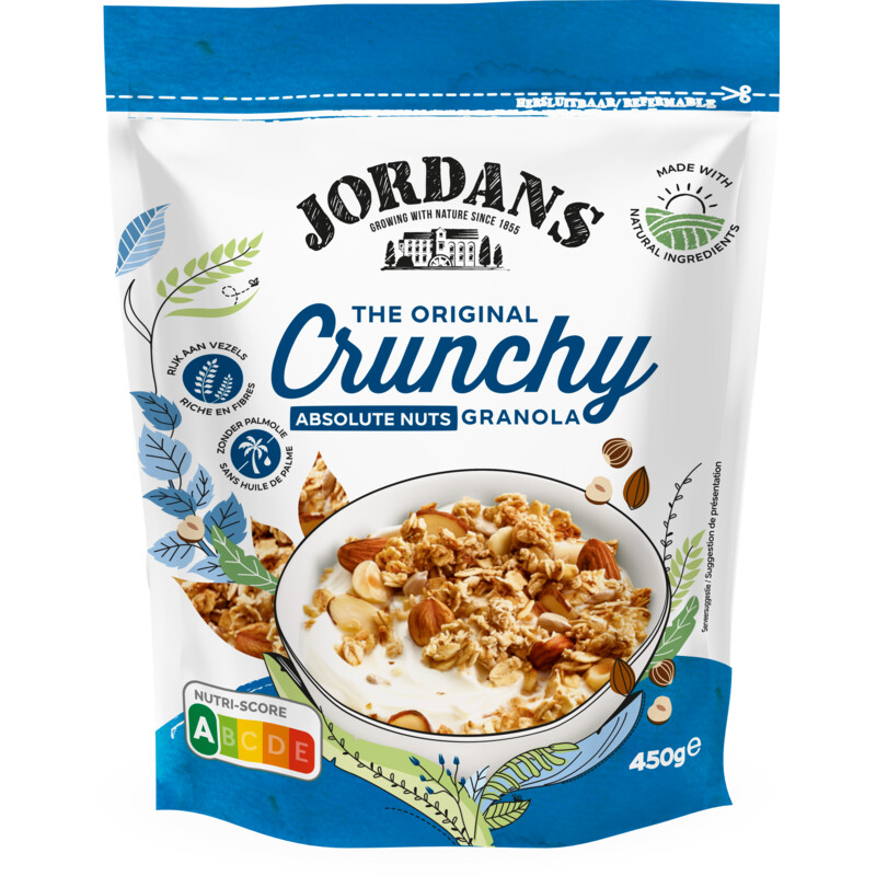Jordans Crunchy absolute nuts granola reserveren Albert Heijn