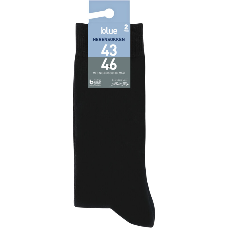 Een afbeelding van Blue Herensokken zwart 43-46