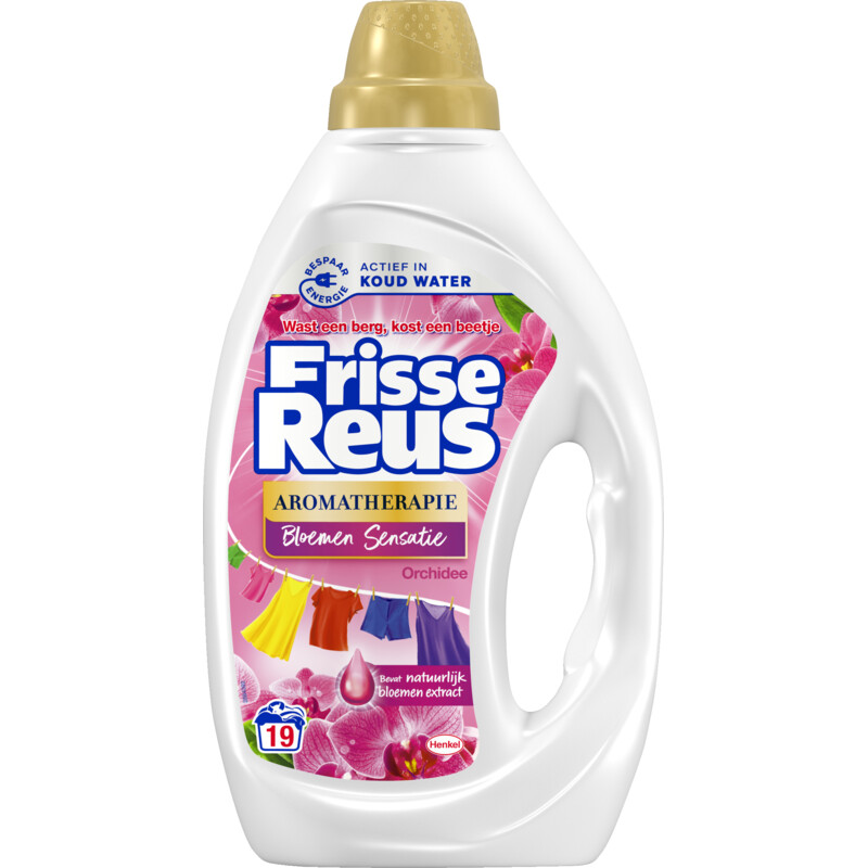 Een afbeelding van Witte Reus Wasmiddel vloeibaar gel orchidee