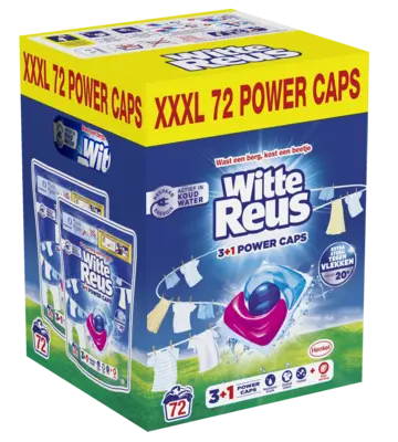 pdp-image-Witte Reus 3+1 Power caps wasmiddel capsules wit