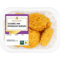 Een afbeelding van AH Excellent Scharel mini kipkrokant burgers