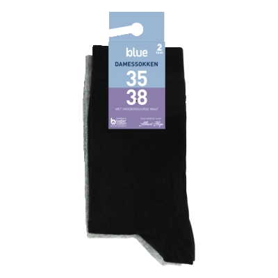 pdp-image-Blue Damessokken ruit 35-38
