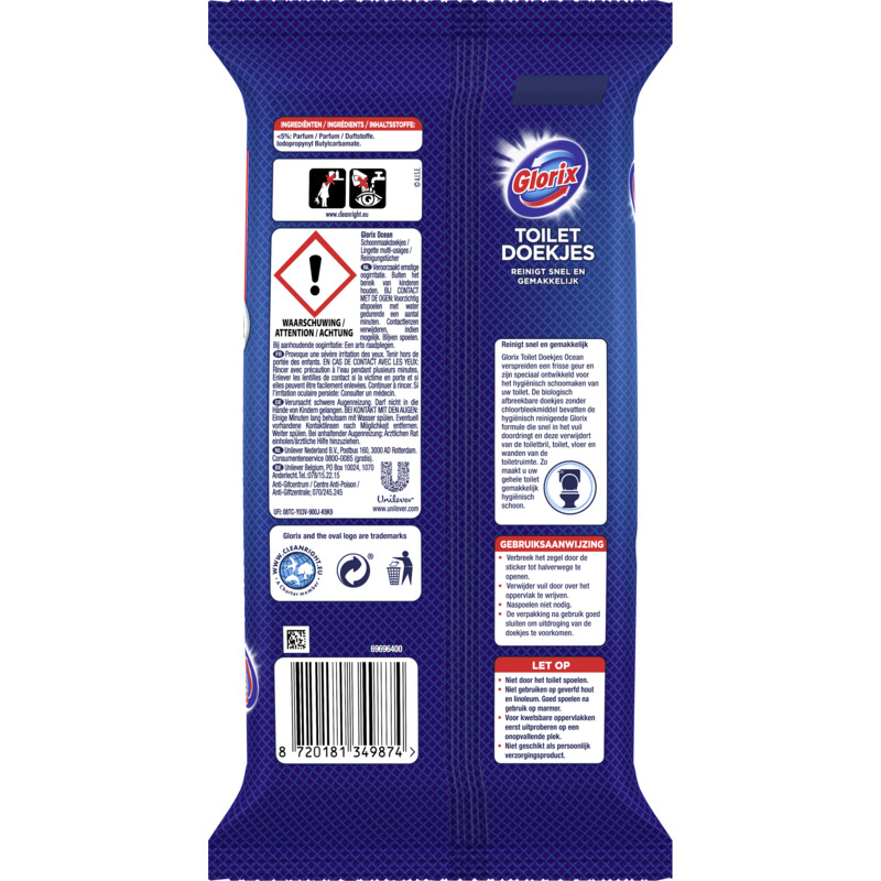 Een afbeelding van Glorix Toiletdoekjes ocean