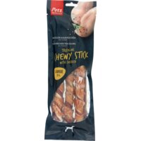 Een afbeelding van Pets Unlimited Tricolor chewy stick with chicken large