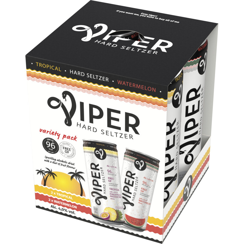 Een afbeelding van Viper Hard seltzer variety pack 4-pack