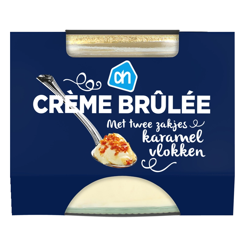 Crème brulée met karamel vlokken