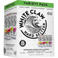 Een afbeelding van White claw Hard seltzer variety 4-pack