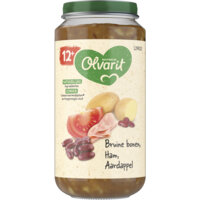 Een afbeelding van Olvarit 12+ mnd bruine bonen ham aardappel