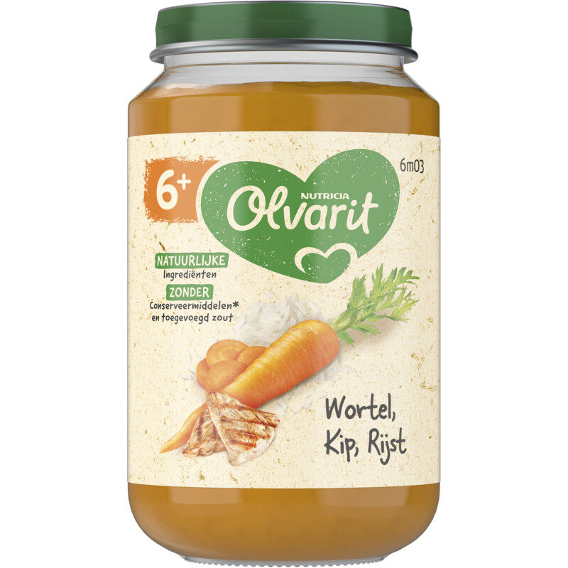 Een afbeelding van Olvarit Wortel kip rijst 6m+