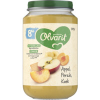 Een afbeelding van Olvarit 8+ mnd appel perzik koek
