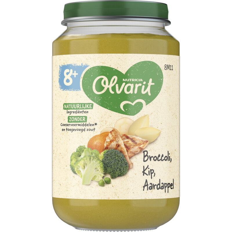 Een afbeelding van Olvarit 8+ mnd broccoli kip aardappel