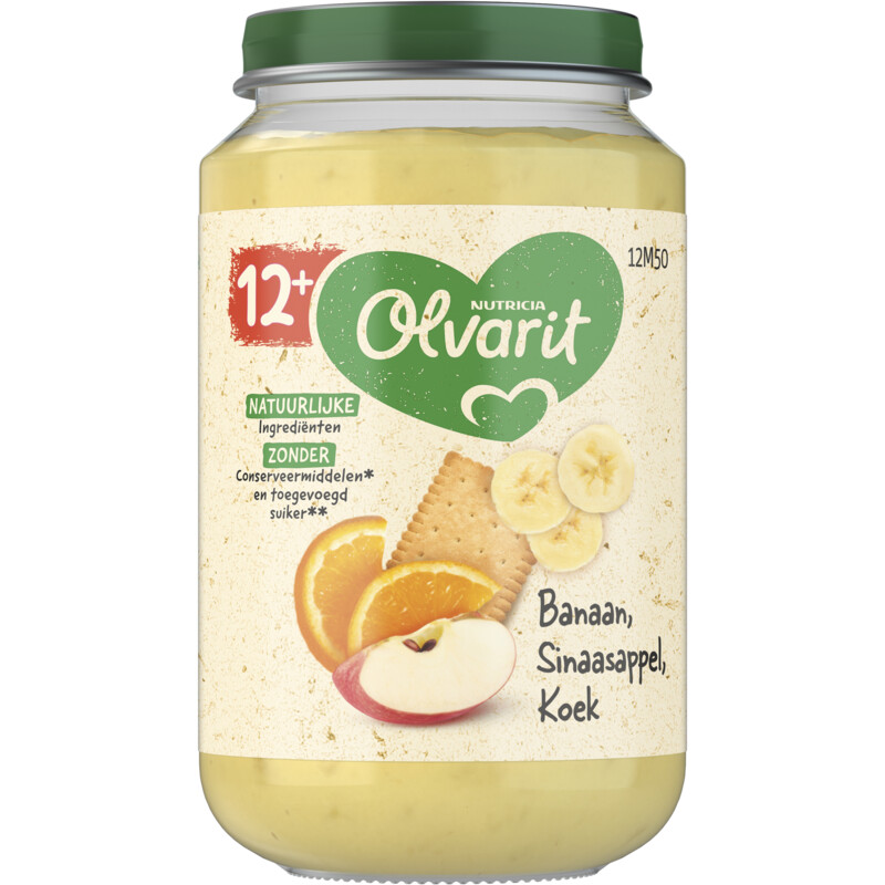 Een afbeelding van Olvarit 12+ mnd banaan sinaasappel koek