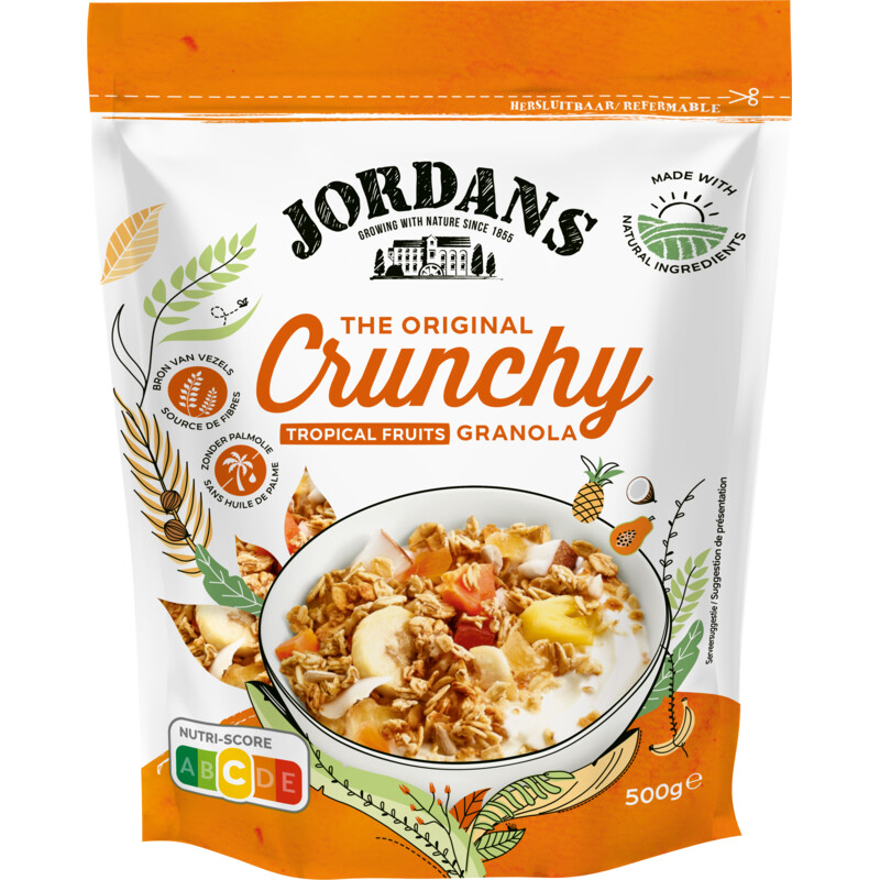 Jordans Crunchy tropical fruits granola bestellen Albert Heijn