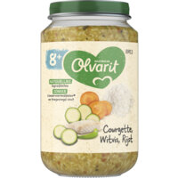 Een afbeelding van Olvarit 8+ mnd courgette witvis rijst